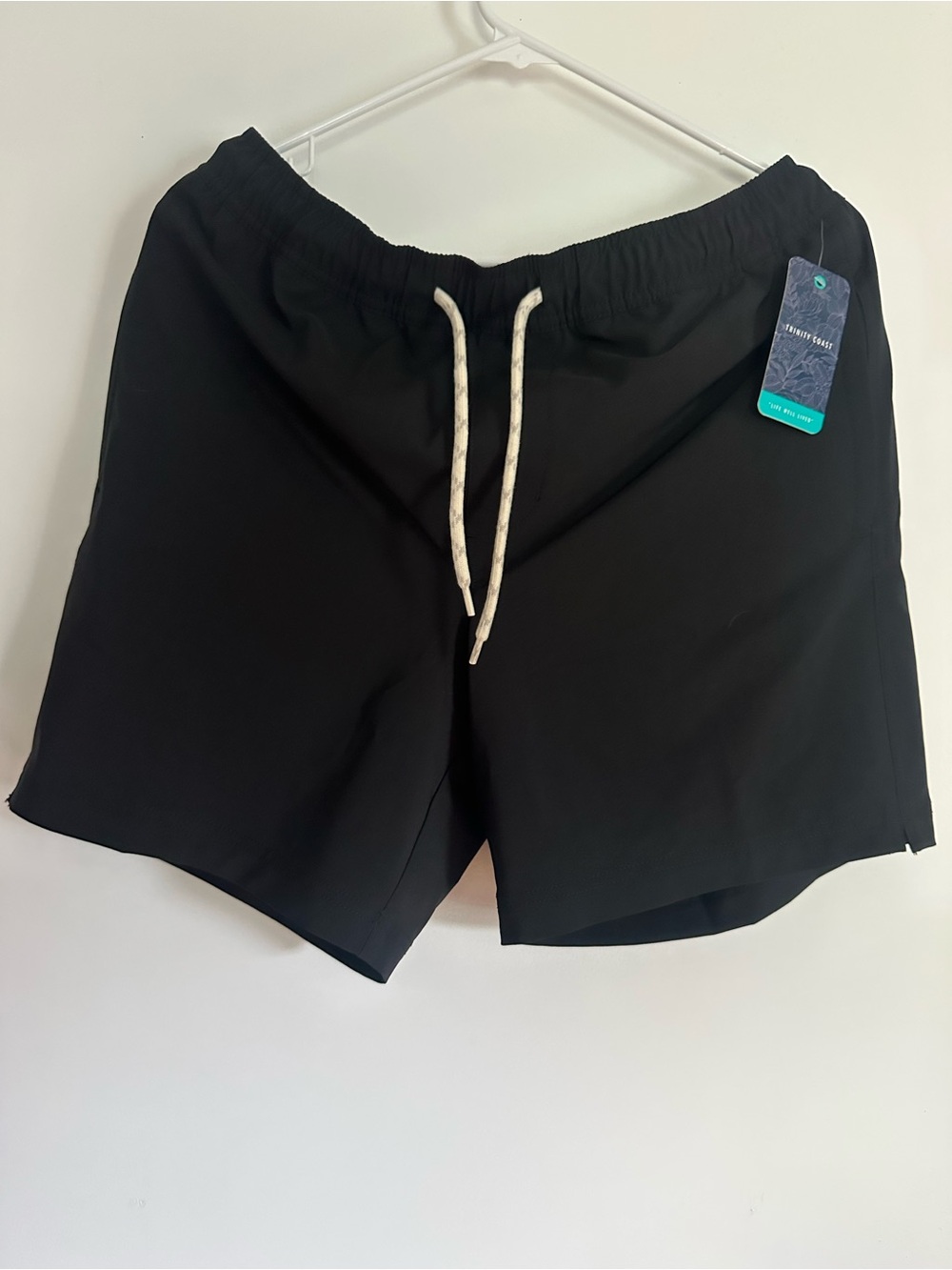 Trinity Black Swim Trunks with Drawcord